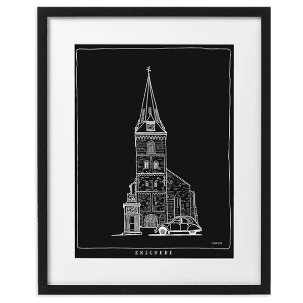 Grote Kerk Enschede zwart