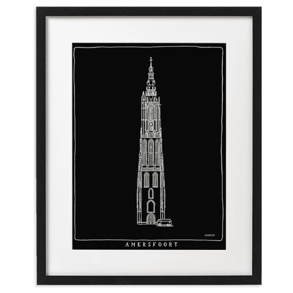 Onze-Lieve-Vrouwetoren Amersfoort zwart