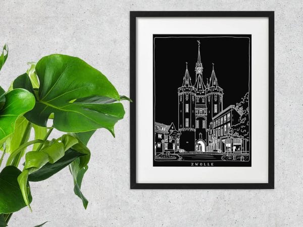 Sassenpoort Zwolle zwart - Afbeelding 2